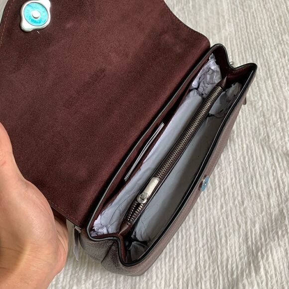 New Coach Leather Shoulder & Crossbody Bag In Colorblock - Picture 11 of 16